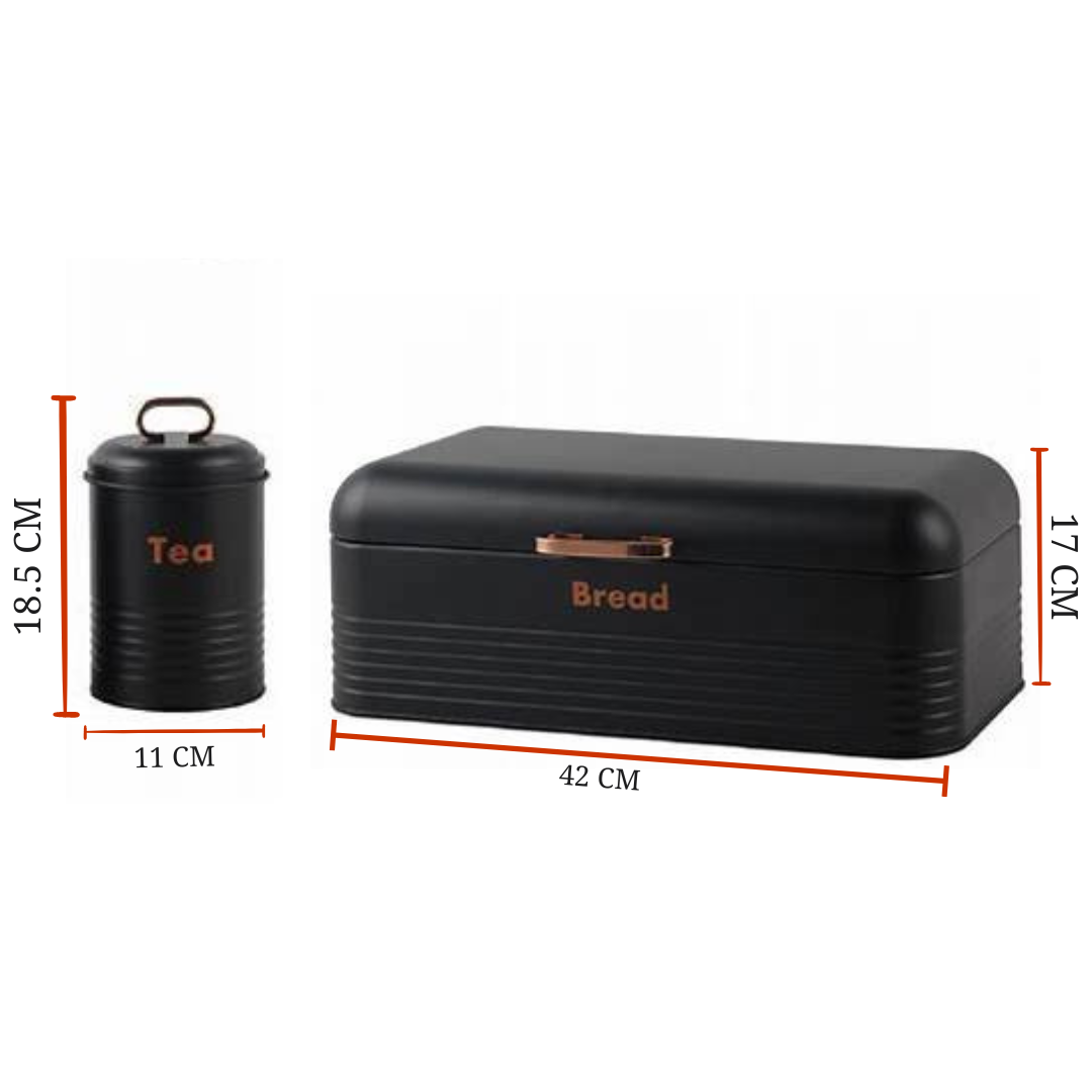 Bread Bin and Canister Set - 4-Piece