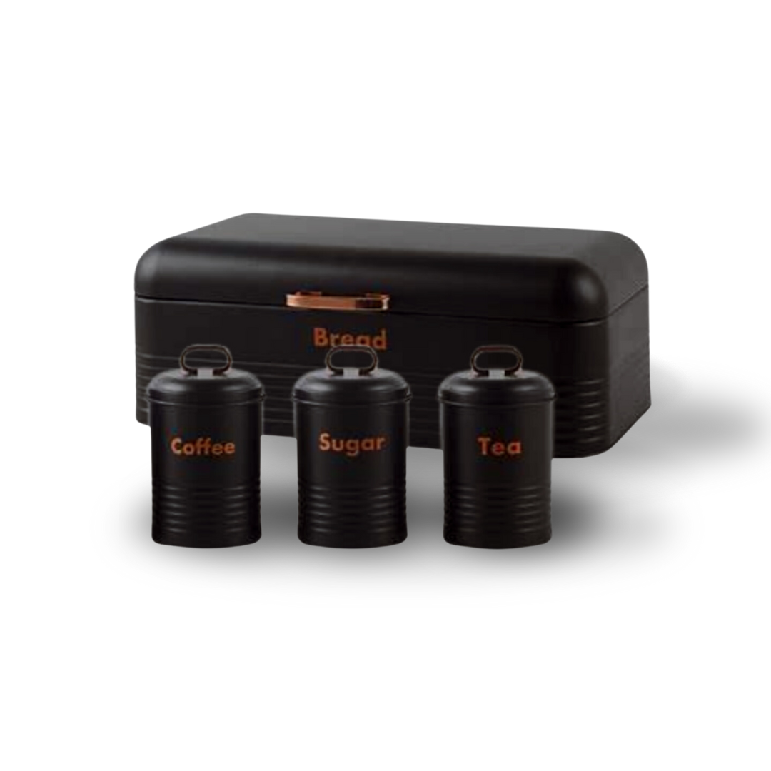 Bread Bin and Canister Set - 4-Piece