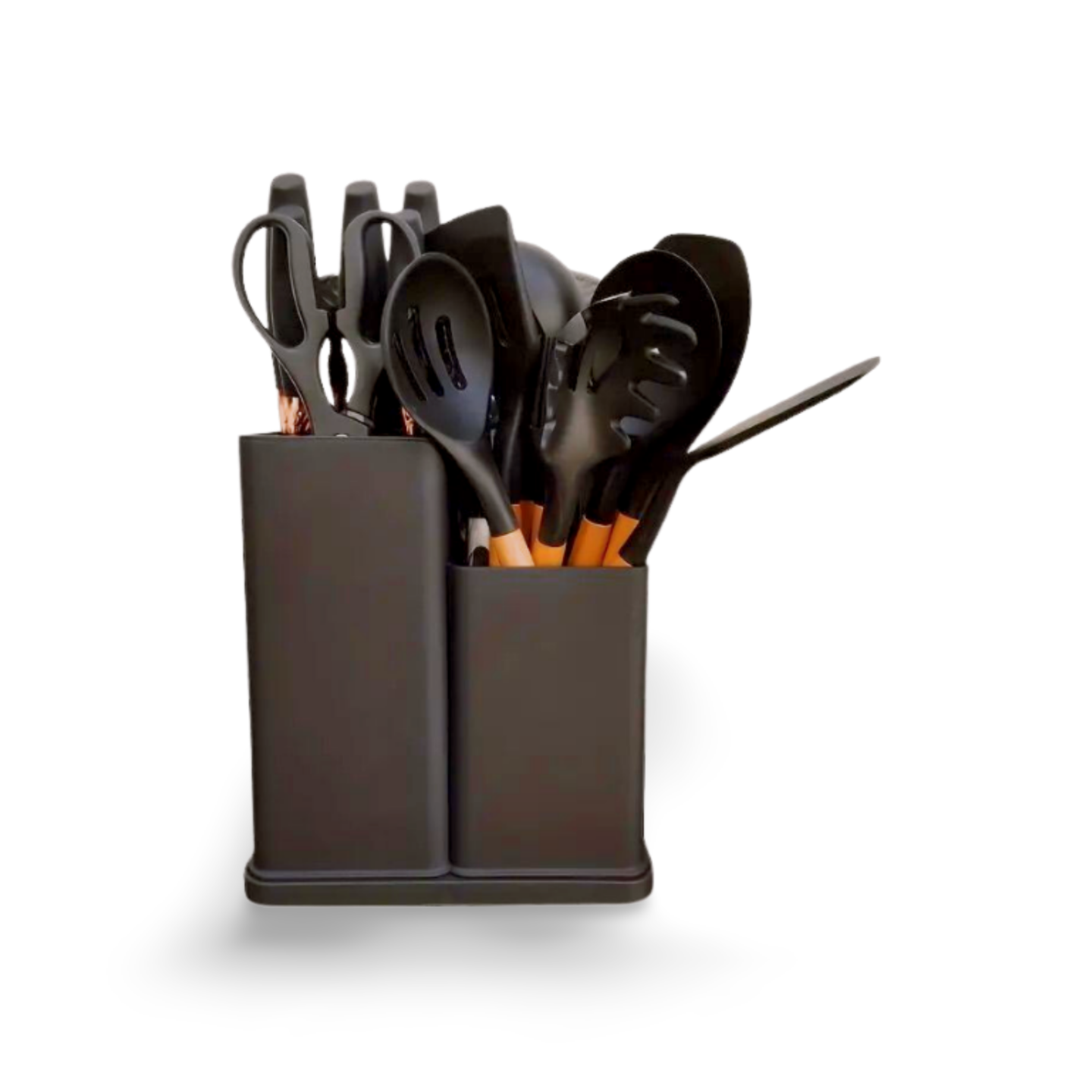 Silicone Kitchenware Kit 19 Piece Set With Storage Rack