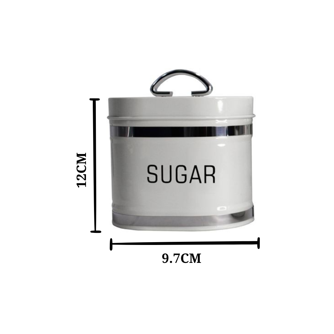 Retro Bread Bin and Canister Set - Chrome Stripe 4-Piece